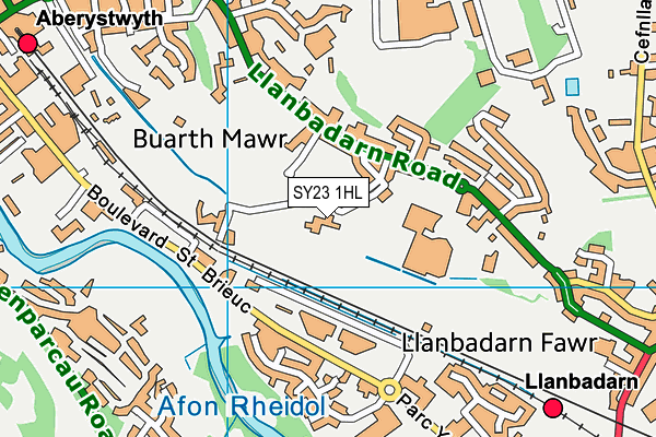 SY23 1HL map - OS VectorMap District (Ordnance Survey) SY23 1HL map - OS VectorMap District (Ordnance Survey)