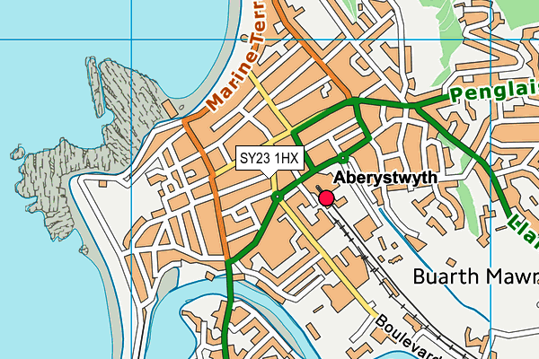 SY23 1HX map - OS VectorMap District (Ordnance Survey) SY23 1HX map - OS VectorMap District (Ordnance Survey)