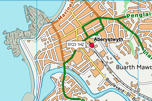 SY23 1HZ map - OS VectorMap District (Ordnance Survey)