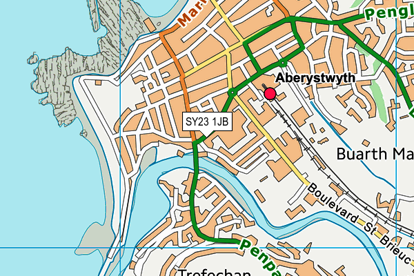 SY23 1JB map - OS VectorMap District (Ordnance Survey) SY23 1JB map - OS VectorMap District (Ordnance Survey)