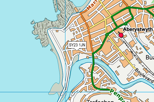 SY23 1JN map - OS VectorMap District (Ordnance Survey) SY23 1JN map - OS VectorMap District (Ordnance Survey)