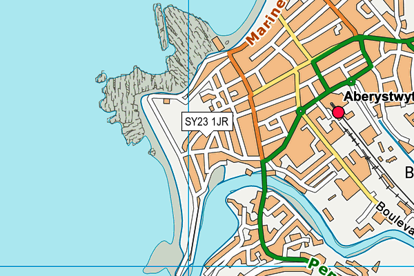 SY23 1JR map - OS VectorMap District (Ordnance Survey)