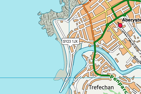SY23 1JX map - OS VectorMap District (Ordnance Survey) SY23 1JX map - OS VectorMap District (Ordnance Survey)