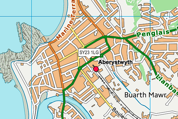SY23 1LG map - OS VectorMap District (Ordnance Survey) SY23 1LG map - OS VectorMap District (Ordnance Survey)