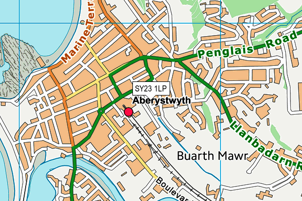 SY23 1LP map - OS VectorMap District (Ordnance Survey) SY23 1LP map - OS VectorMap District (Ordnance Survey)