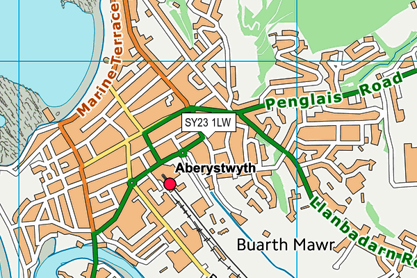 SY23 1LW map - OS VectorMap District (Ordnance Survey) SY23 1LW map - OS VectorMap District (Ordnance Survey)