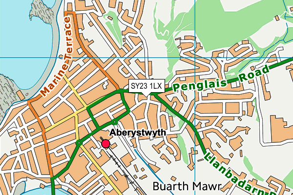 SY23 1LX map - OS VectorMap District (Ordnance Survey) SY23 1LX map - OS VectorMap District (Ordnance Survey)