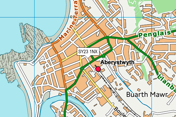SY23 1NX map - OS VectorMap District (Ordnance Survey)