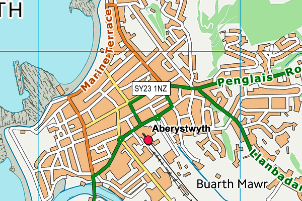 SY23 1NZ map - OS VectorMap District (Ordnance Survey) SY23 1NZ map - OS VectorMap District (Ordnance Survey)
