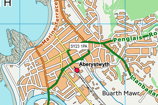 SY23 1PA map - OS VectorMap District (Ordnance Survey) SY23 1PA map - OS VectorMap District (Ordnance Survey)