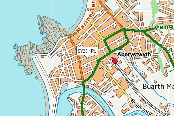 SY23 1PU map - OS VectorMap District (Ordnance Survey) SY23 1PU map - OS VectorMap District (Ordnance Survey)