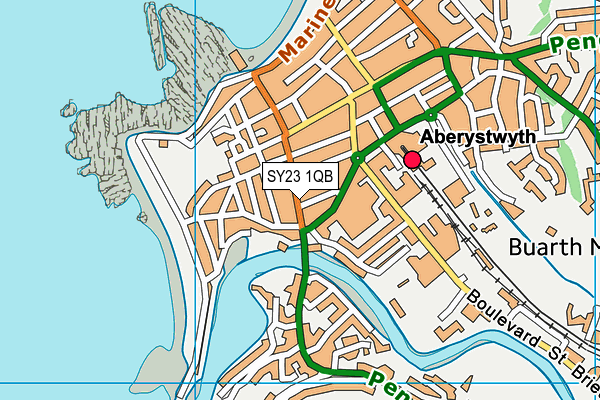 SY23 1QB map - OS VectorMap District (Ordnance Survey) SY23 1QB map - OS VectorMap District (Ordnance Survey)