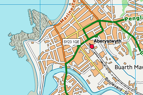 SY23 1QE map - OS VectorMap District (Ordnance Survey) SY23 1QE map - OS VectorMap District (Ordnance Survey)