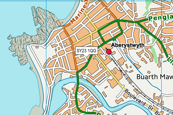 SY23 1QG map - OS VectorMap District (Ordnance Survey) SY23 1QG map - OS VectorMap District (Ordnance Survey)