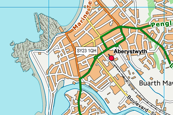 SY23 1QH map - OS VectorMap District (Ordnance Survey) SY23 1QH map - OS VectorMap District (Ordnance Survey)