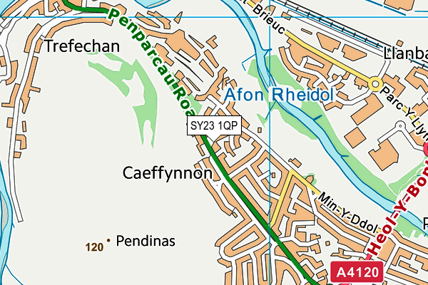 SY23 1QP map - OS VectorMap District (Ordnance Survey) SY23 1QP map - OS VectorMap District (Ordnance Survey)