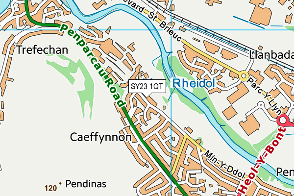 SY23 1QT map - OS VectorMap District (Ordnance Survey) SY23 1QT map - OS VectorMap District (Ordnance Survey)