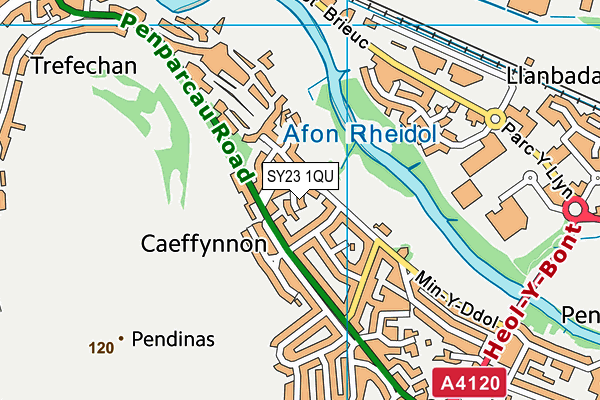 SY23 1QU map - OS VectorMap District (Ordnance Survey) SY23 1QU map - OS VectorMap District (Ordnance Survey)