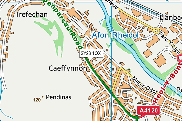 SY23 1QX map - OS VectorMap District (Ordnance Survey) SY23 1QX map - OS VectorMap District (Ordnance Survey)