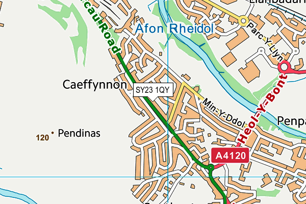 SY23 1QY map - OS VectorMap District (Ordnance Survey) SY23 1QY map - OS VectorMap District (Ordnance Survey)
