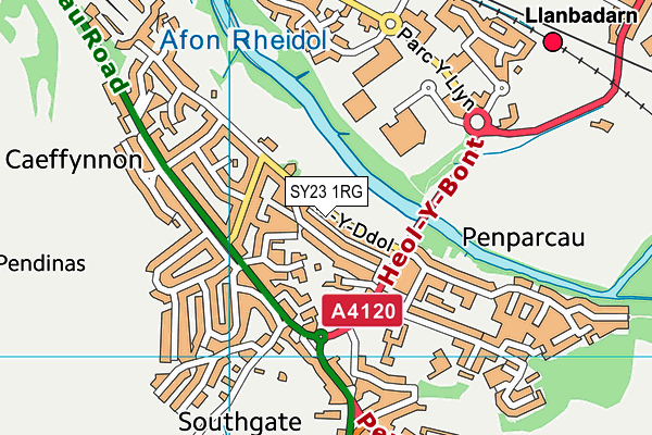 SY23 1RG map - OS VectorMap District (Ordnance Survey) SY23 1RG map - OS VectorMap District (Ordnance Survey)