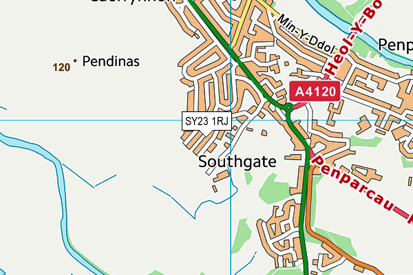 SY23 1RJ map - OS VectorMap District (Ordnance Survey) SY23 1RJ map - OS VectorMap District (Ordnance Survey)