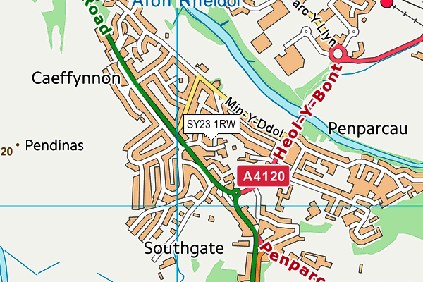 SY23 1RW map - OS VectorMap District (Ordnance Survey) SY23 1RW map - OS VectorMap District (Ordnance Survey)