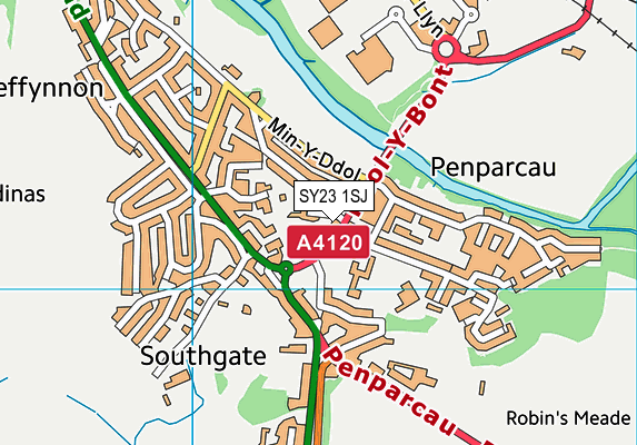 SY23 1SJ map - OS VectorMap District (Ordnance Survey)