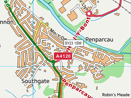 SY23 1SW map - OS VectorMap District (Ordnance Survey) SY23 1SW map - OS VectorMap District (Ordnance Survey)