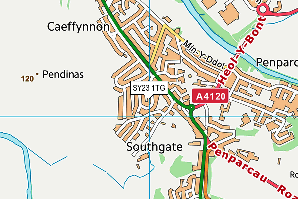SY23 1TG map - OS VectorMap District (Ordnance Survey) SY23 1TG map - OS VectorMap District (Ordnance Survey)