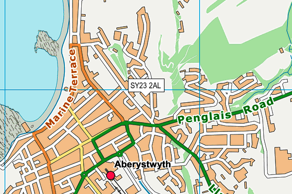 SY23 2AL map - OS VectorMap District (Ordnance Survey)