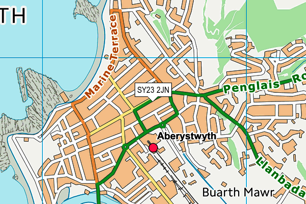 SY23 2JN map - OS VectorMap District (Ordnance Survey) SY23 2JN map - OS VectorMap District (Ordnance Survey)