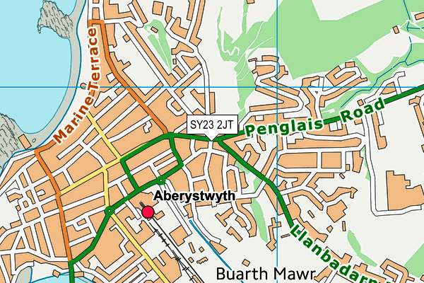 SY23 2JT map - OS VectorMap District (Ordnance Survey) SY23 2JT map - OS VectorMap District (Ordnance Survey)