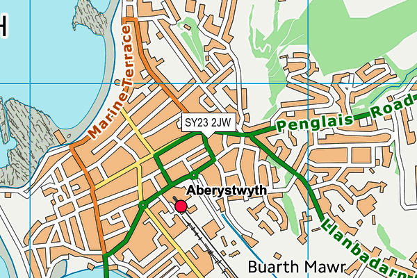 SY23 2JW map - OS VectorMap District (Ordnance Survey) SY23 2JW map - OS VectorMap District (Ordnance Survey)