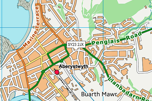 SY23 2JX map - OS VectorMap District (Ordnance Survey)