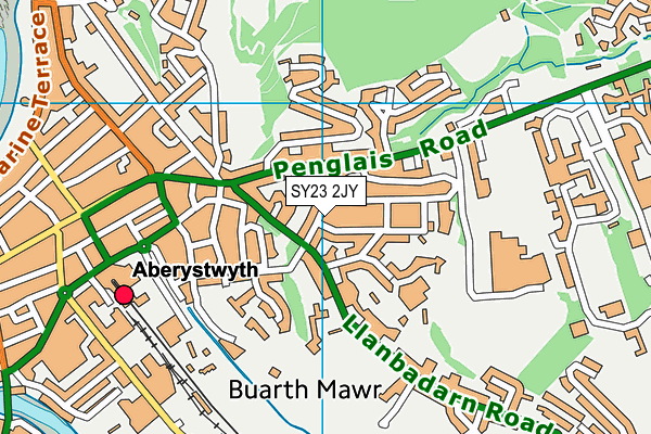 SY23 2JY map - OS VectorMap District (Ordnance Survey) SY23 2JY map - OS VectorMap District (Ordnance Survey)
