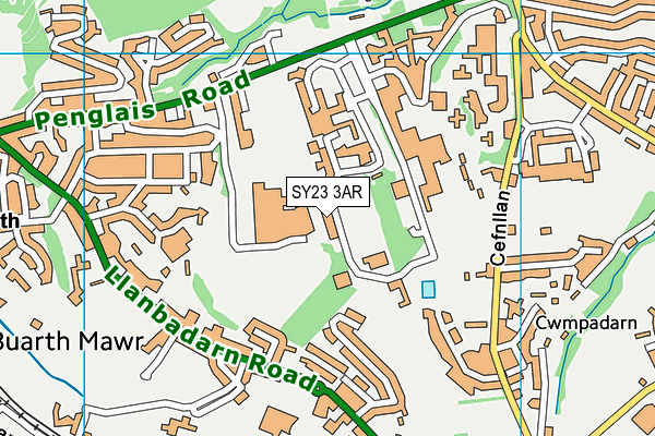 SY23 3AR map - OS VectorMap District (Ordnance Survey) SY23 3AR map - OS VectorMap District (Ordnance Survey)