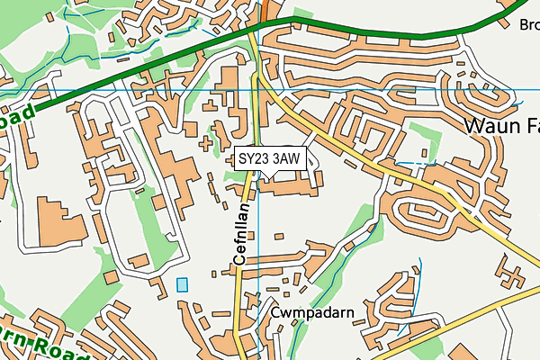 SY23 3AW map - OS VectorMap District (Ordnance Survey) SY23 3AW map - OS VectorMap District (Ordnance Survey)