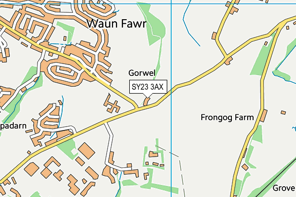 SY23 3AX map - OS VectorMap District (Ordnance Survey) SY23 3AX map - OS VectorMap District (Ordnance Survey)