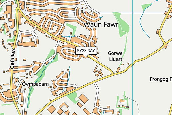 SY23 3AY map - OS VectorMap District (Ordnance Survey) SY23 3AY map - OS VectorMap District (Ordnance Survey)