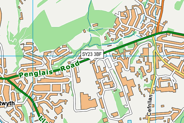SY23 3BF map - OS VectorMap District (Ordnance Survey) SY23 3BF map - OS VectorMap District (Ordnance Survey)