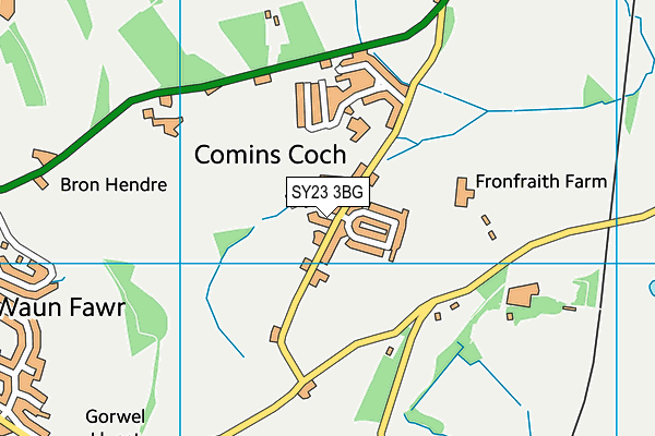SY23 3BG map - OS VectorMap District (Ordnance Survey) SY23 3BG map - OS VectorMap District (Ordnance Survey)