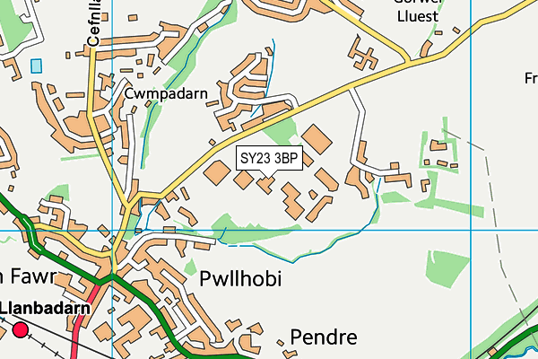SY23 3BP map - OS VectorMap District (Ordnance Survey) SY23 3BP map - OS VectorMap District (Ordnance Survey)