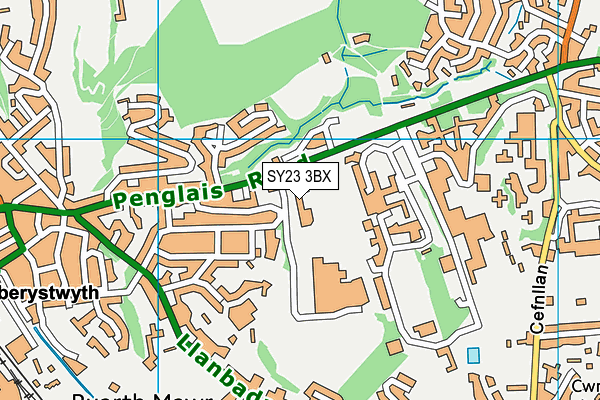 SY23 3BX map - OS VectorMap District (Ordnance Survey) SY23 3BX map - OS VectorMap District (Ordnance Survey)