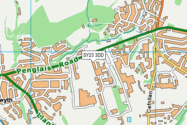 SY23 3DD map - OS VectorMap District (Ordnance Survey) SY23 3DD map - OS VectorMap District (Ordnance Survey)