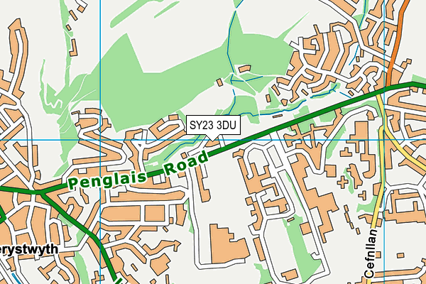 SY23 3DU map - OS VectorMap District (Ordnance Survey) SY23 3DU map - OS VectorMap District (Ordnance Survey)