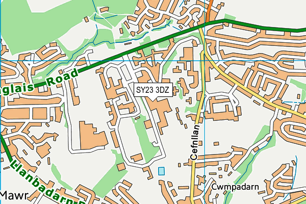 SY23 3DZ map - OS VectorMap District (Ordnance Survey) SY23 3DZ map - OS VectorMap District (Ordnance Survey)