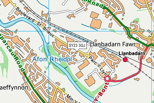 SY23 3GJ map - OS VectorMap District (Ordnance Survey)