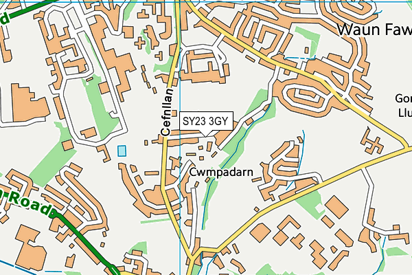 SY23 3GY map - OS VectorMap District (Ordnance Survey) SY23 3GY map - OS VectorMap District (Ordnance Survey)