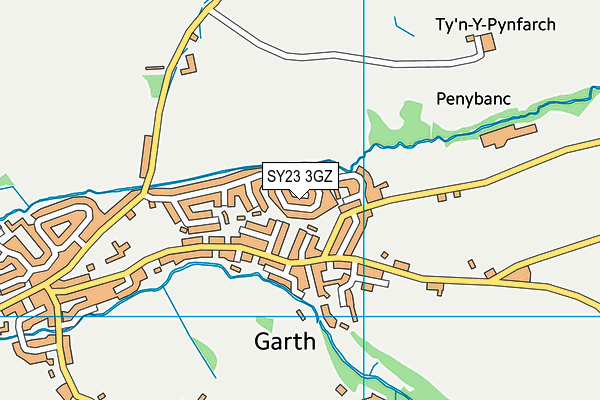 SY23 3GZ map - OS VectorMap District (Ordnance Survey) SY23 3GZ map - OS VectorMap District (Ordnance Survey)
